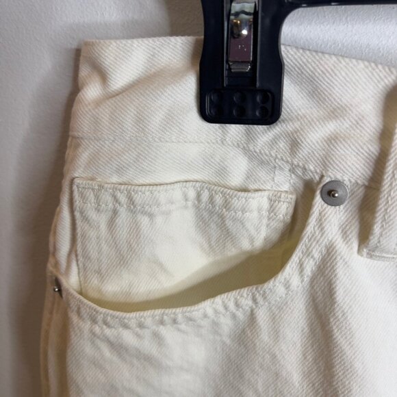 Madewell $110 The Rilee Denim Midi SKirt White Size 33 NQ802 - Picture 3 of 10